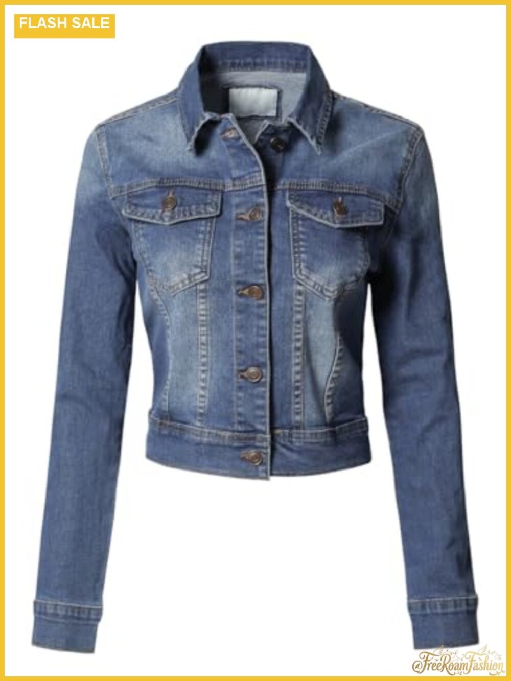 Women's Stretch Denim Jacket Slim Fit Jean Coat